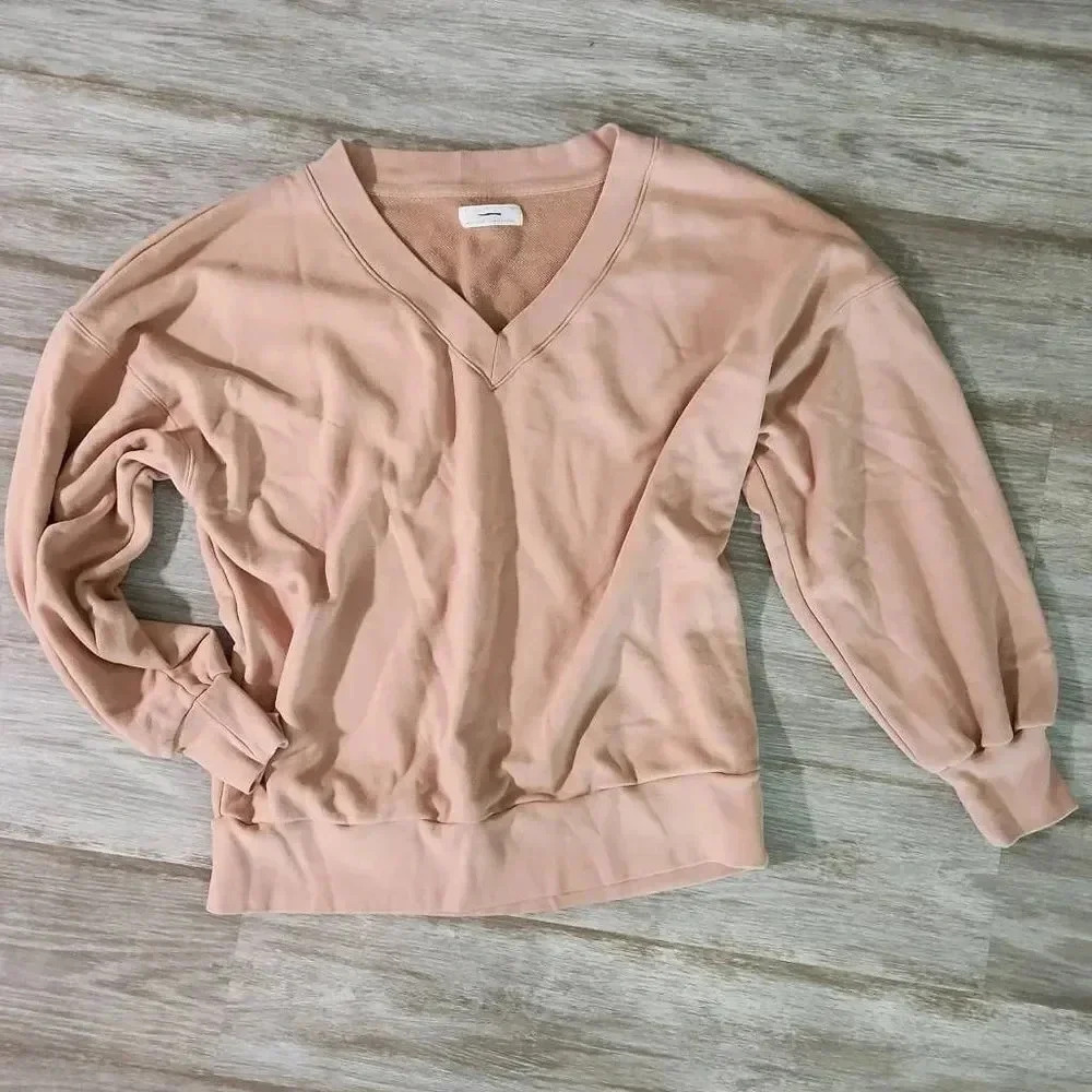Oak + Fort V-Neck Terry Sweatshirt